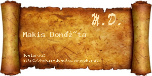Makis Donáta névjegykártya